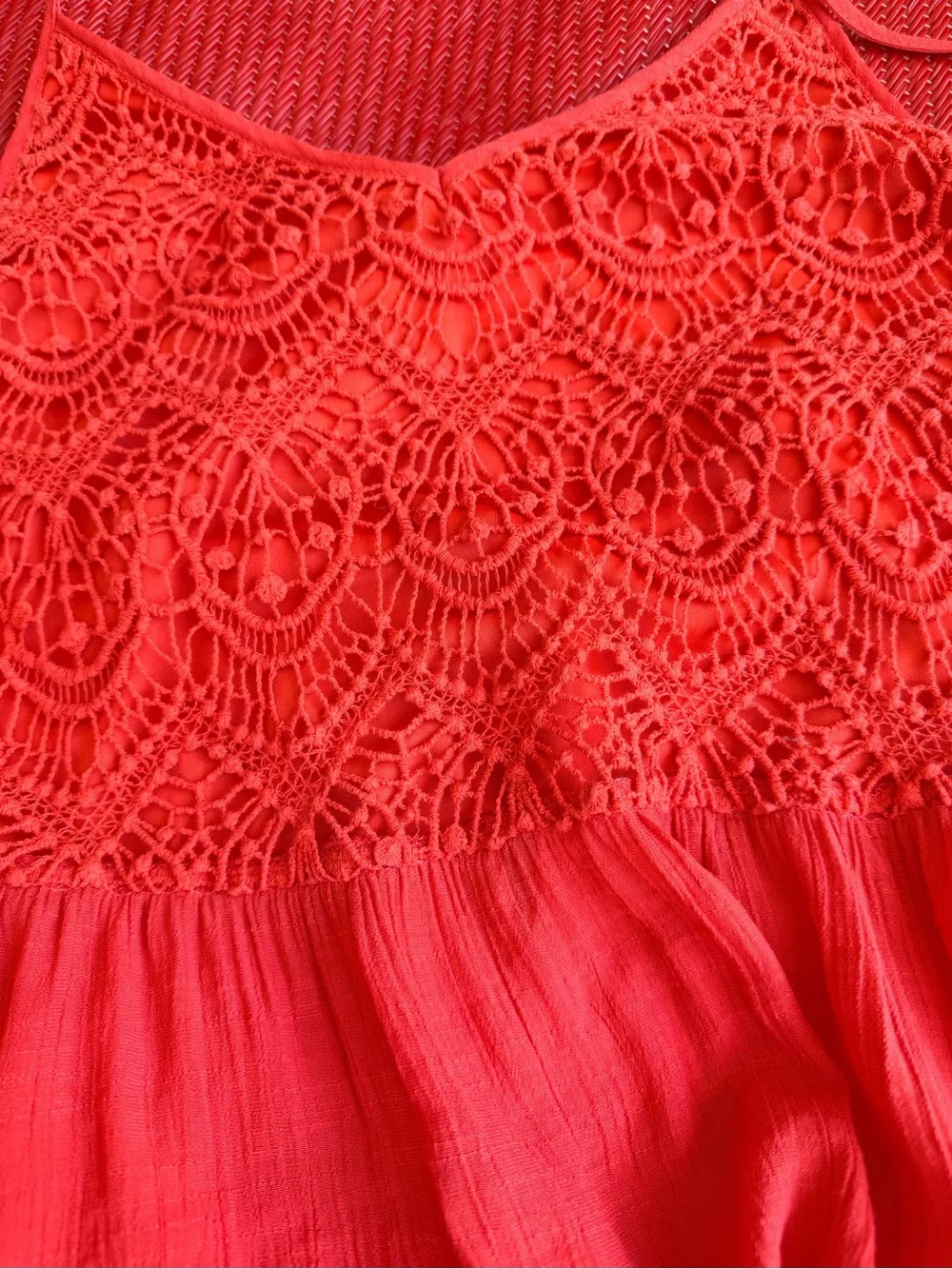 Poetry‎ Coral Lace Bodice Maxi Dress